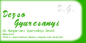 dezso gyurcsanyi business card